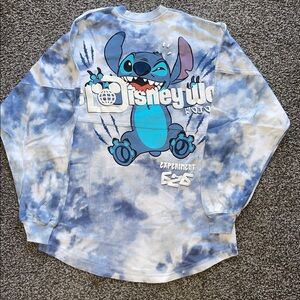 Walt Disney World Spirit Jersey Stitch Blue Tie Dyed Size XS